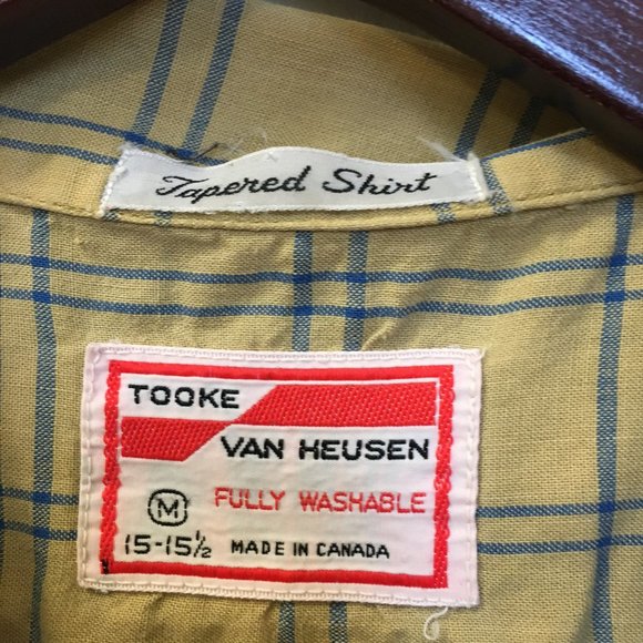 Vintage Yellow Blue Plaid Button Down - Picture 4 of 8